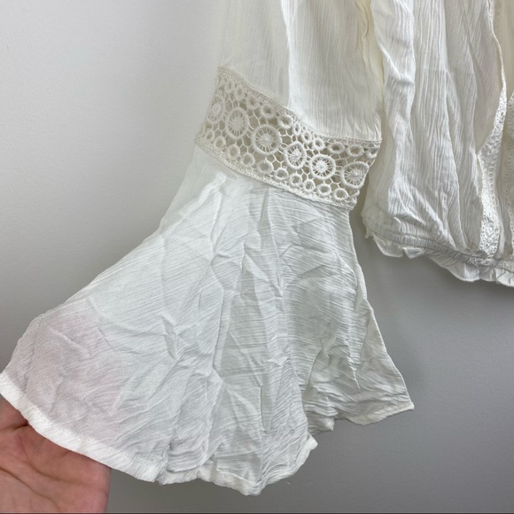 American Rag NWT Peasant Style Bell Sleeve Crop Top - Picture 4 of 10